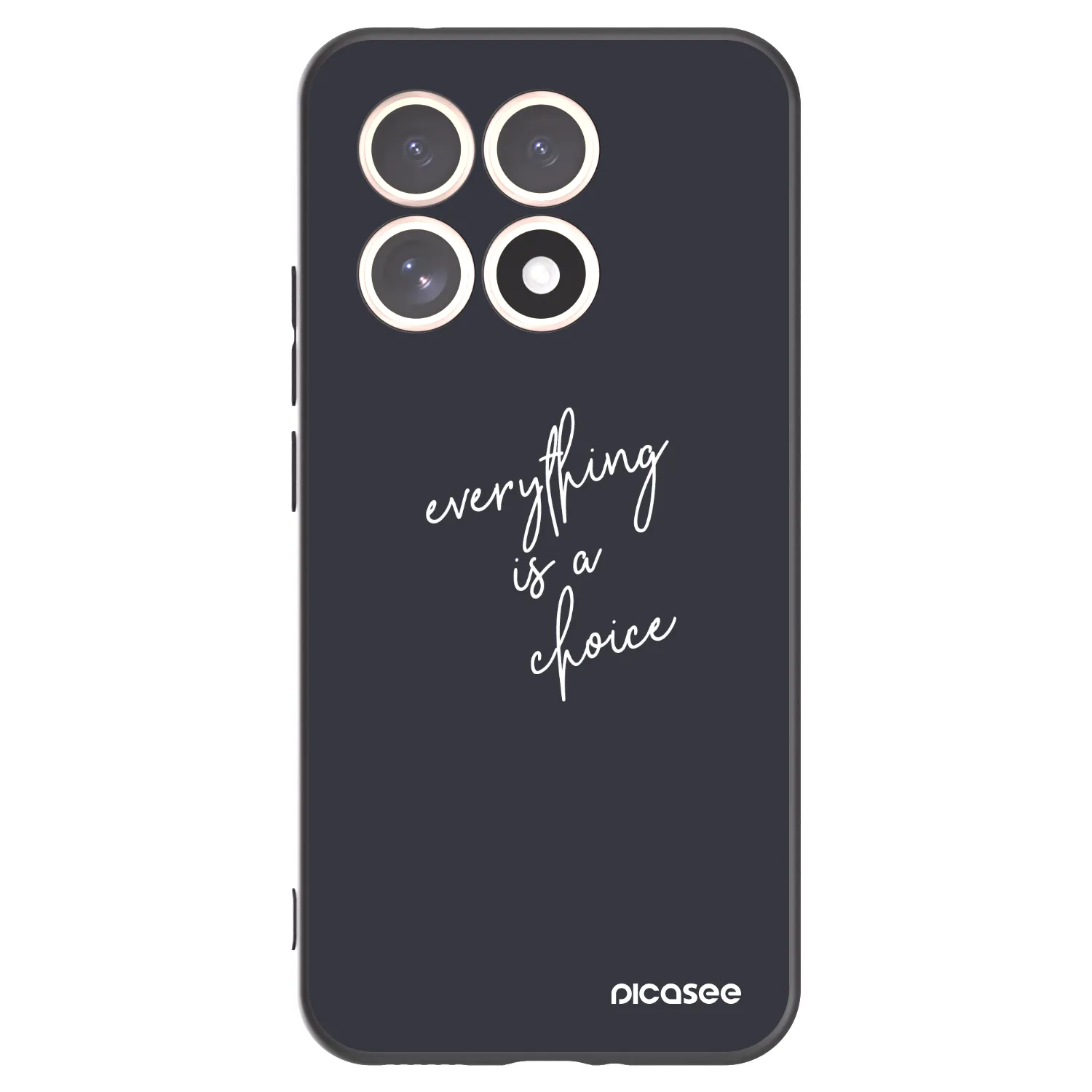 Picasee silikonowe czarne etui na Xiaomi 15T - Everything is a choice