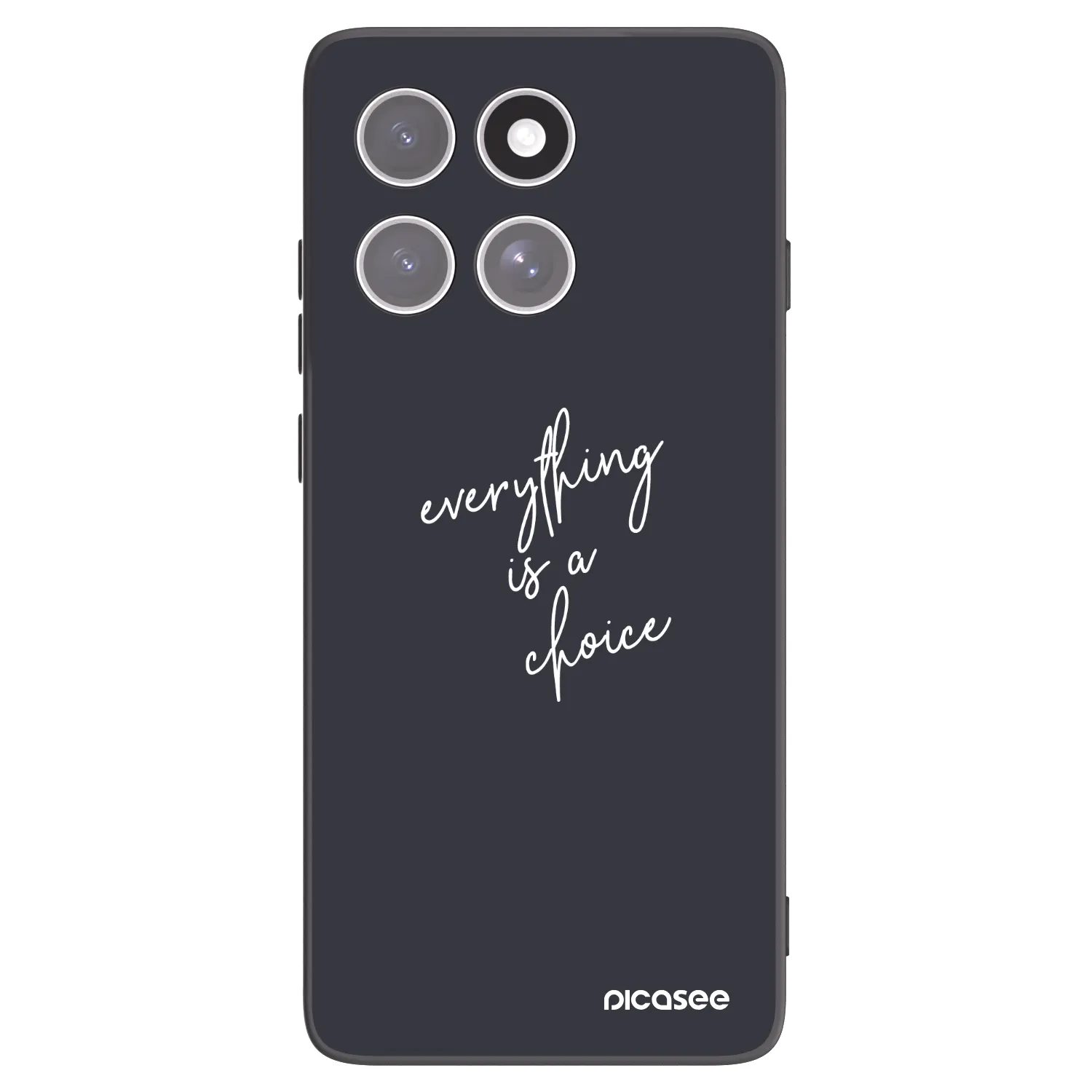 Picasee silikonowe czarne etui na Motorola Edge 60 Fusion - Everything is a choice