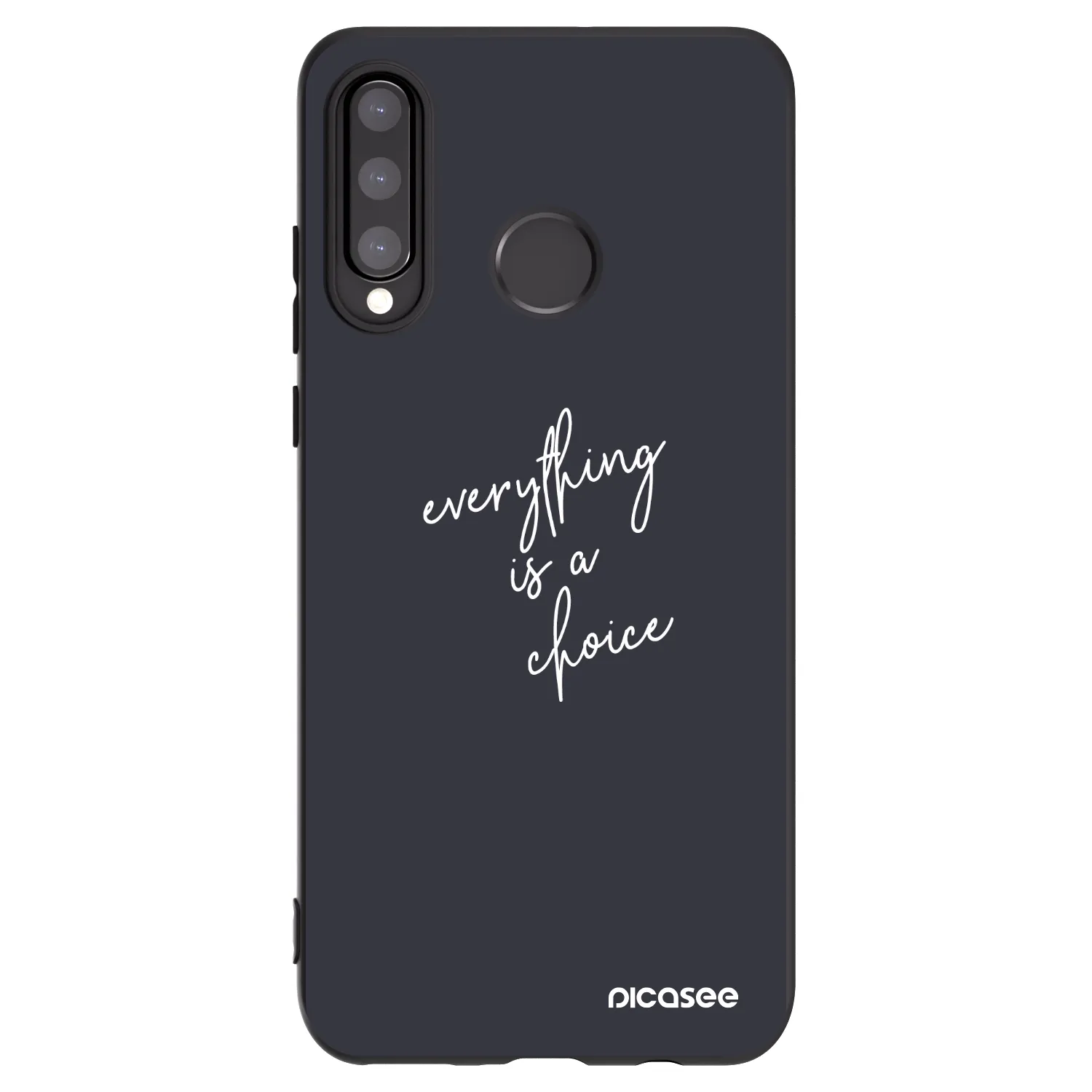 Picasee silikonowe czarne etui na Huawei P30 Lite - Everything is a choice