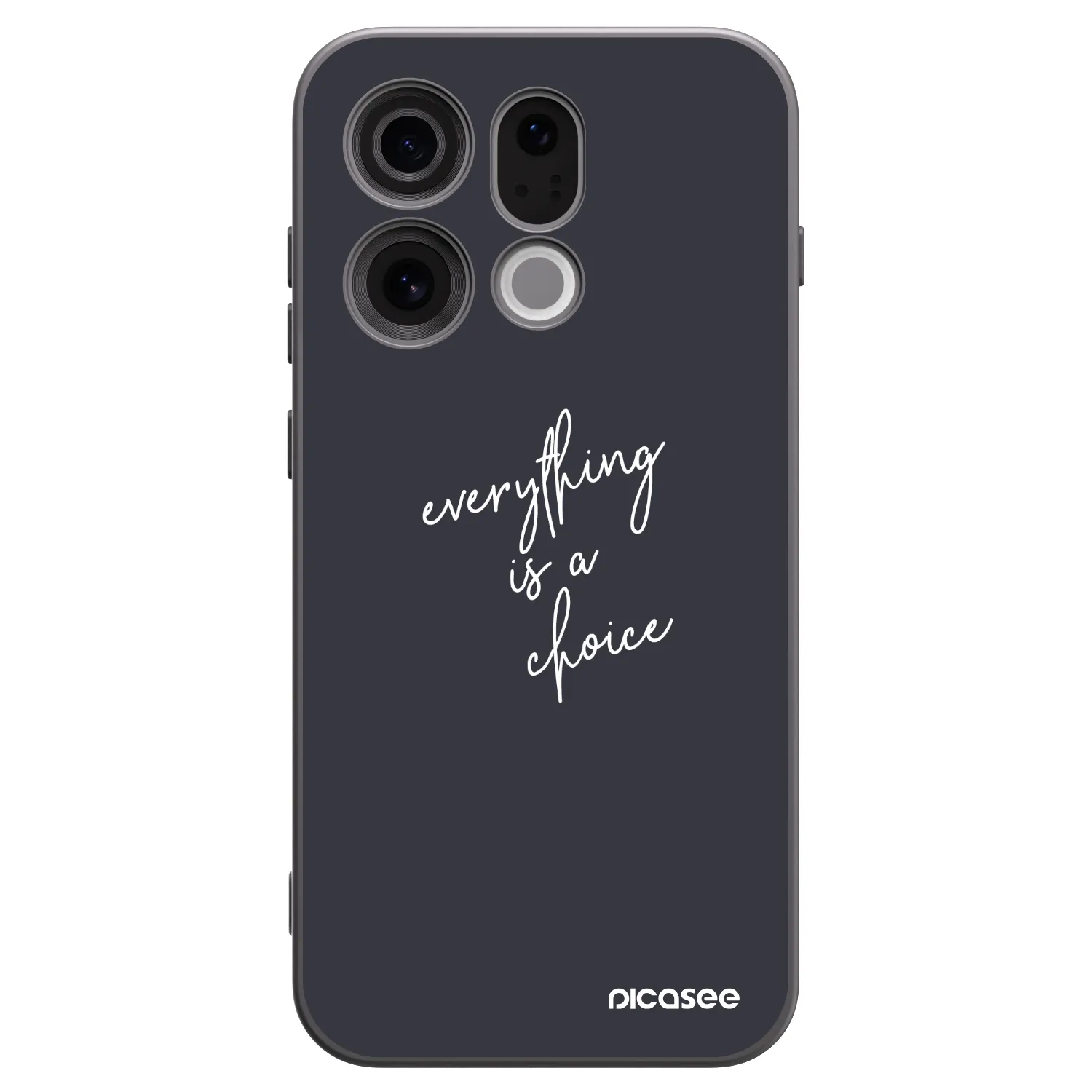 Picasee silikonowe czarne etui na OPPO Find X9 - Everything is a choice