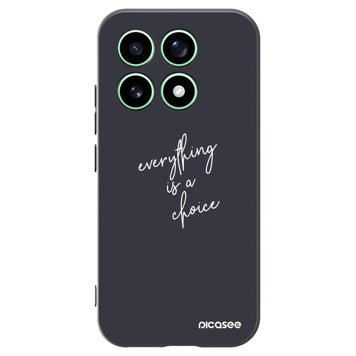 Picasee silikonowe czarne etui na Xiaomi 17 - Everything is a choice