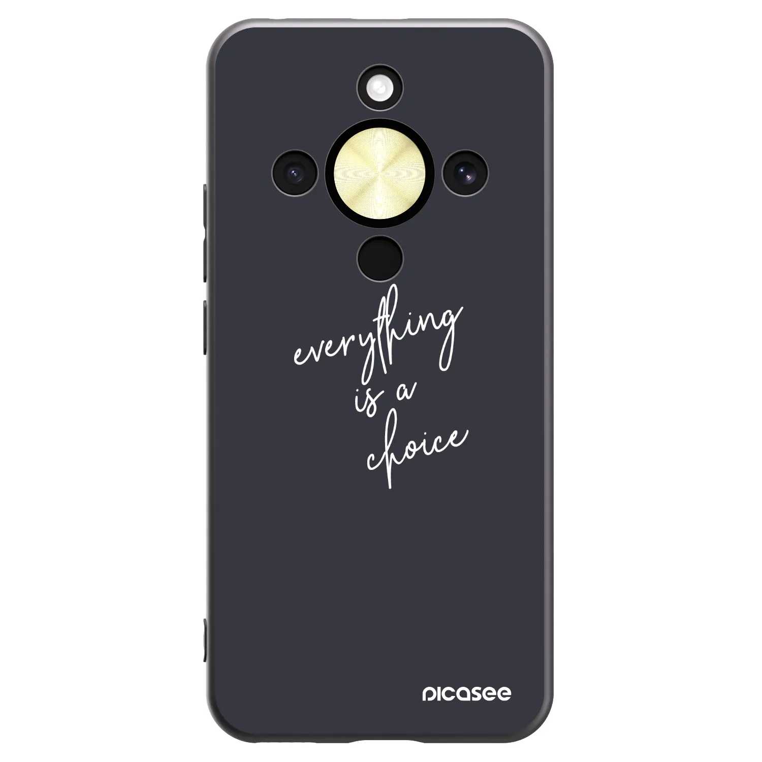 Picasee silikonowe czarne etui na Honor Magic8 Lite 5G - Everything is a choice