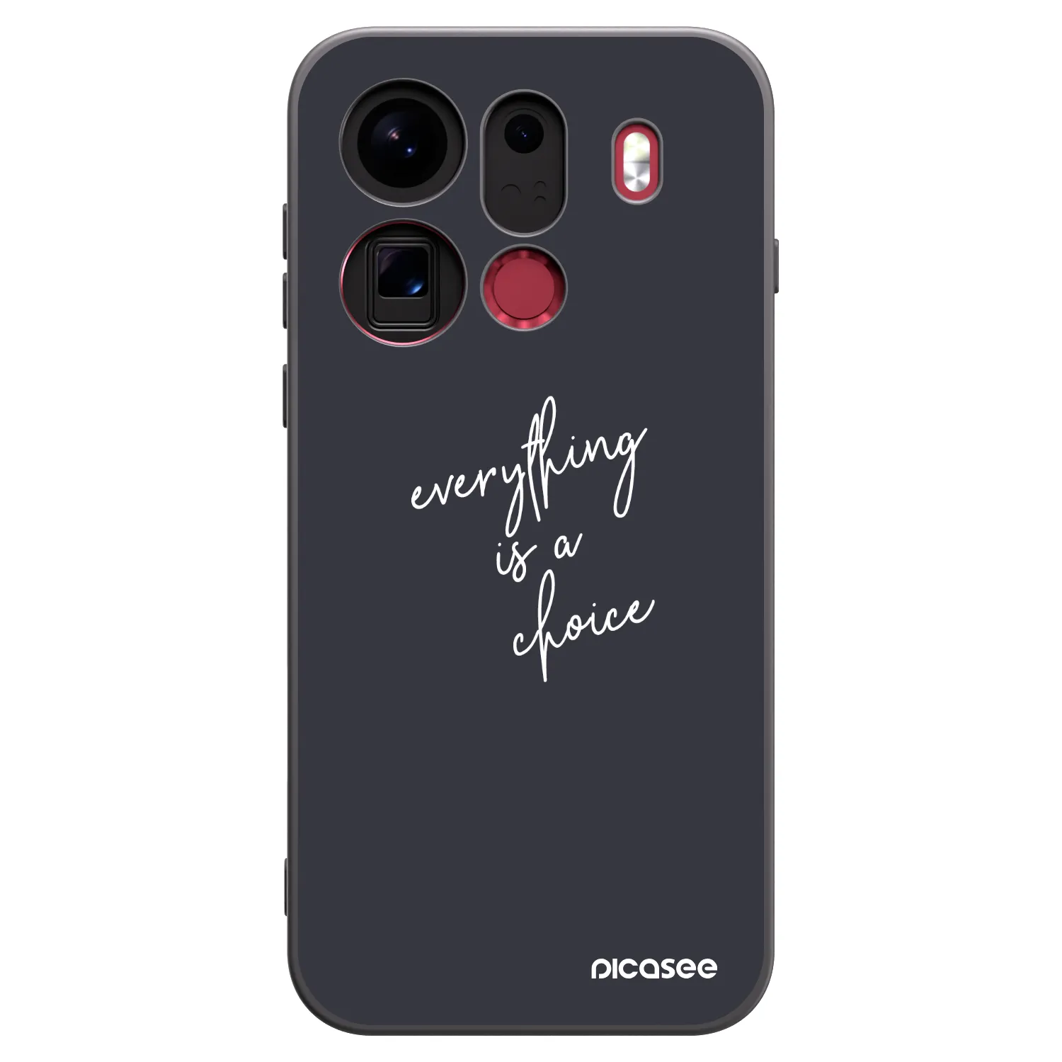 Picasee silikonowe czarne etui na OPPO Find X9 Pro - Everything is a choice