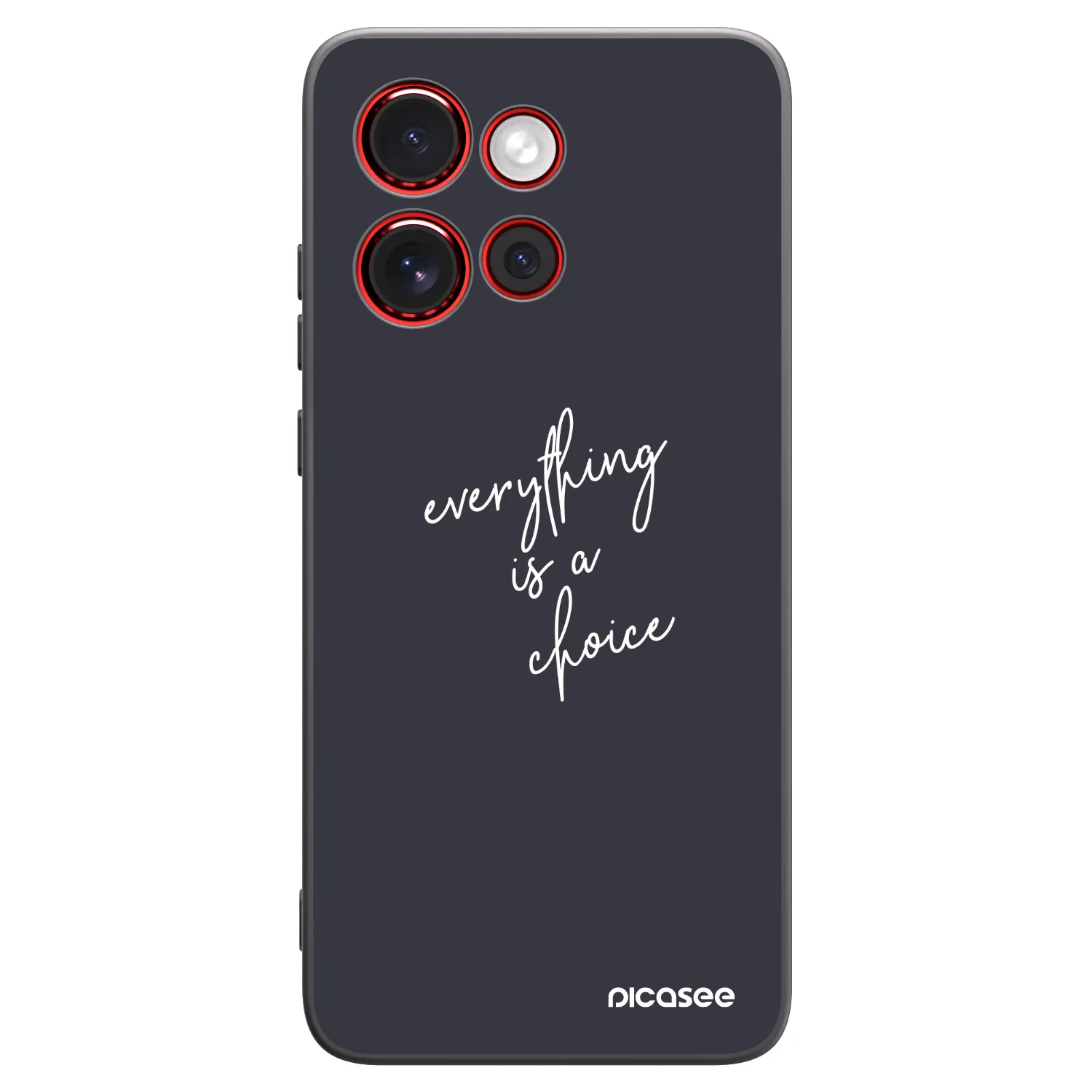 Picasee silikonowe czarne etui na Motorola Edge 60 Neo 5G - Everything is a choice