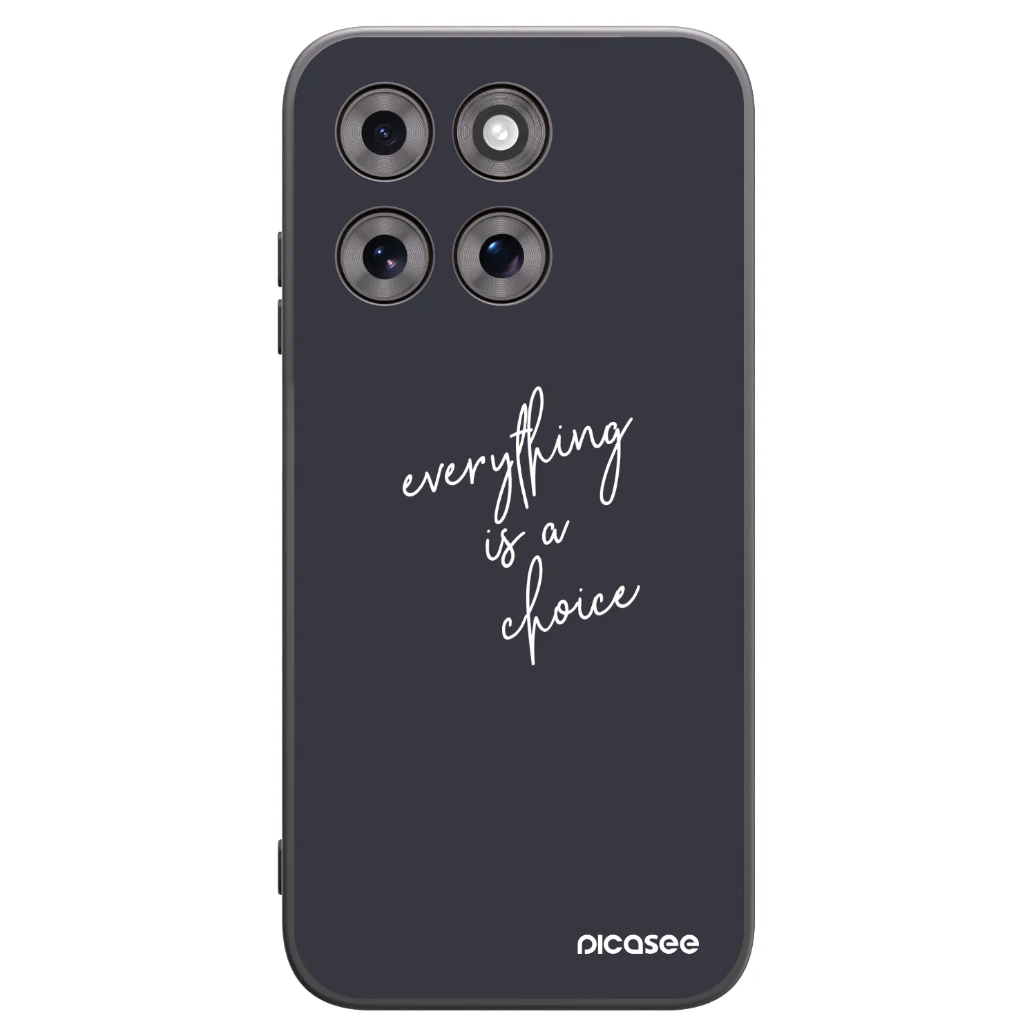 Picasee silikonowe czarne etui na Motorola Moto G77 - Everything is a choice