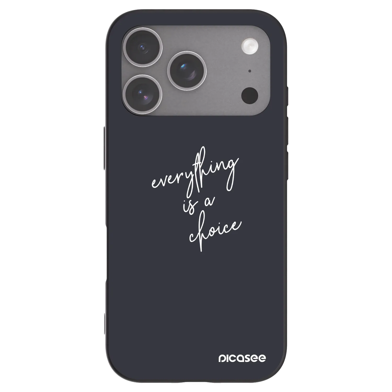 Picasee silikonowe czarne etui na Apple iPhone 18 Pro - Everything is a choice