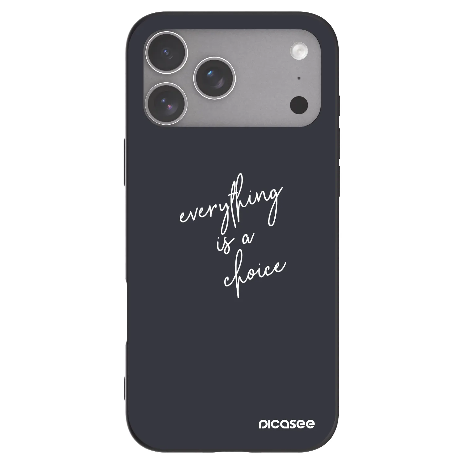 Picasee silikonowe czarne etui na Apple iPhone 18 Pro Max - Everything is a choice