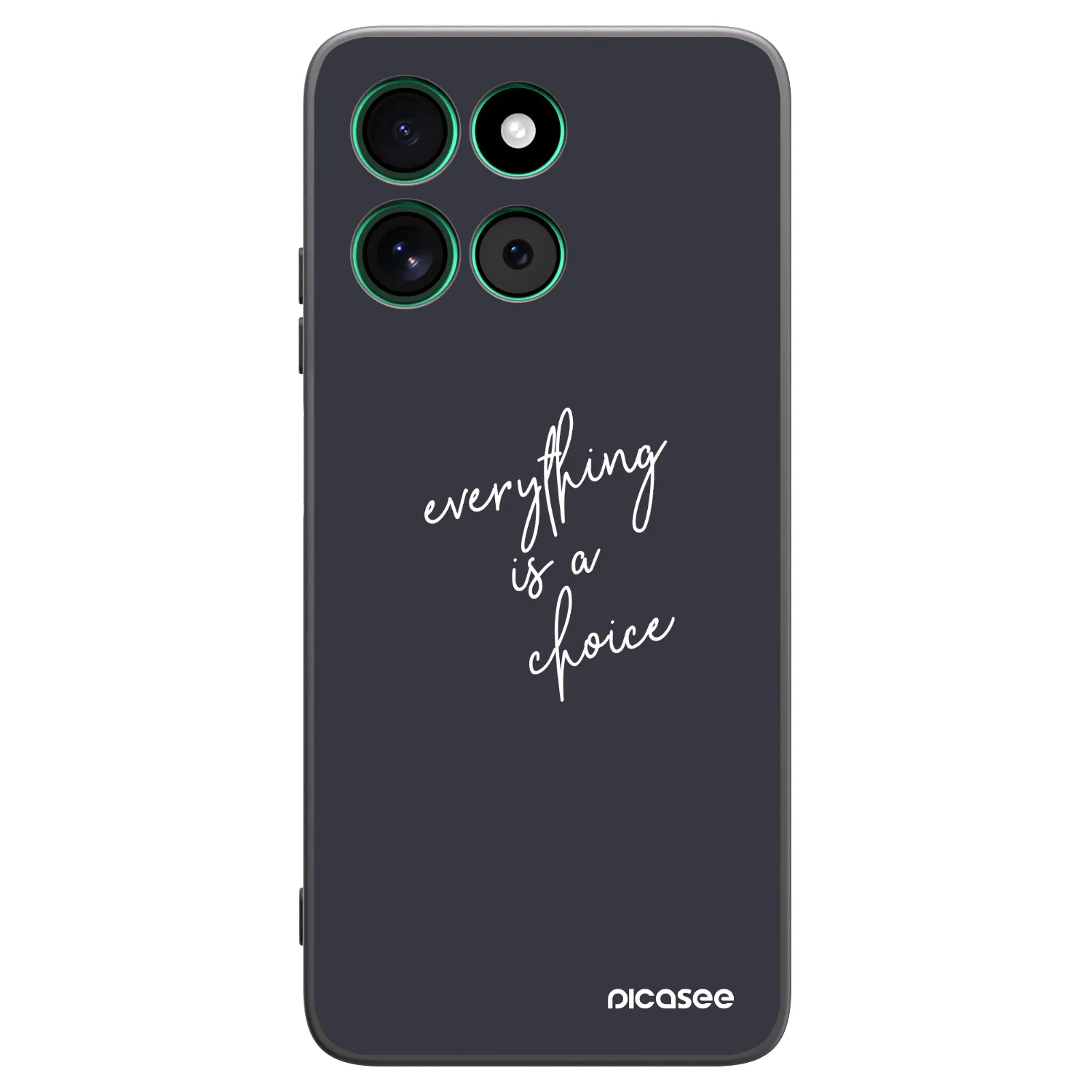 Picasee silikonowe czarne etui na Motorola Moto G57 Power - Everything is a choice