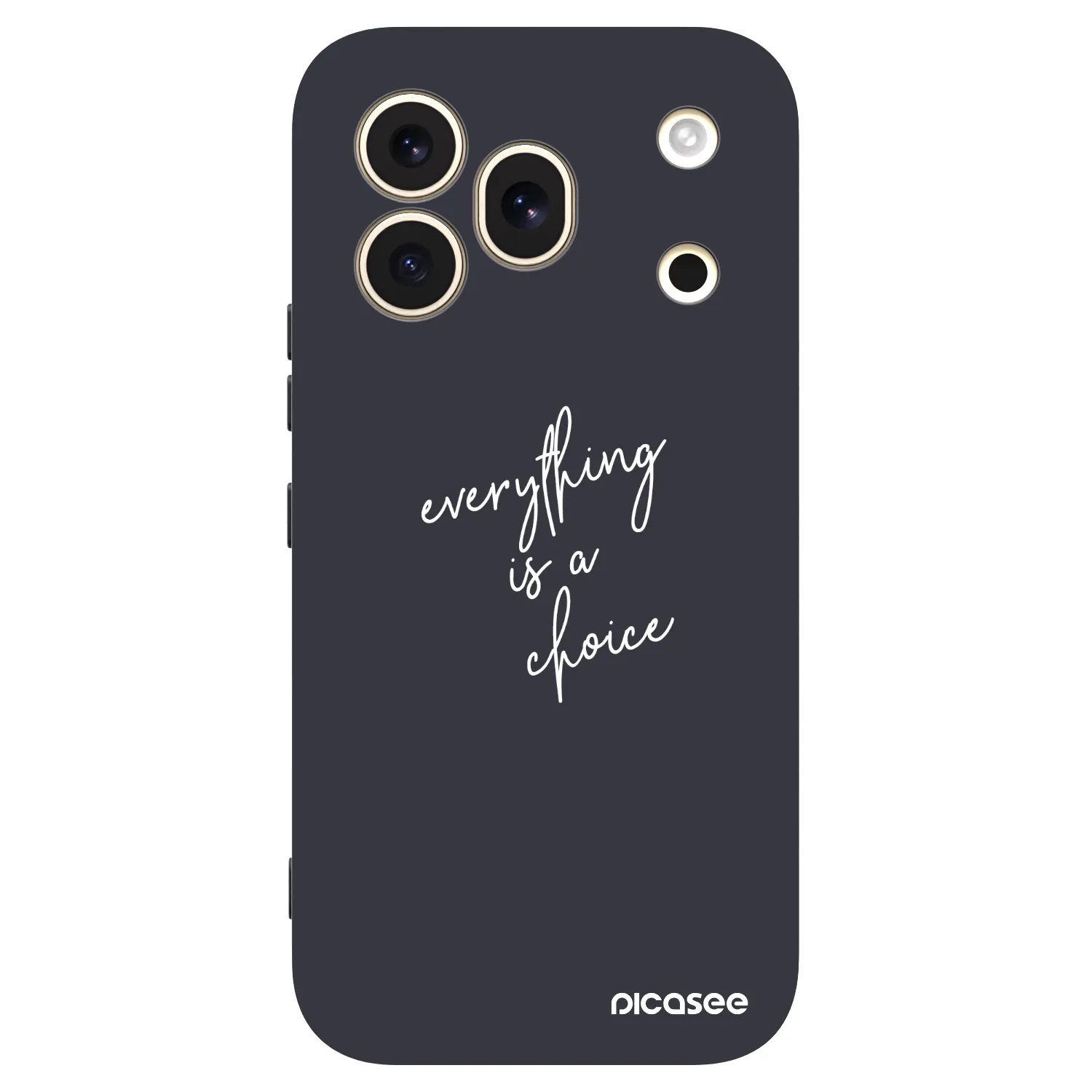 Picasee silikonowe czarne etui na Honor 600 Pro - Everything is a choice