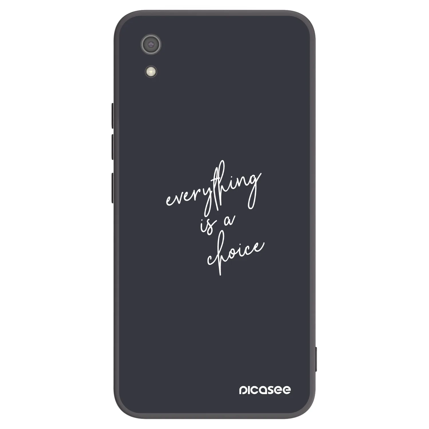 Picasee silikonowe czarne etui na Xiaomi Redmi 7A - Everything is a choice