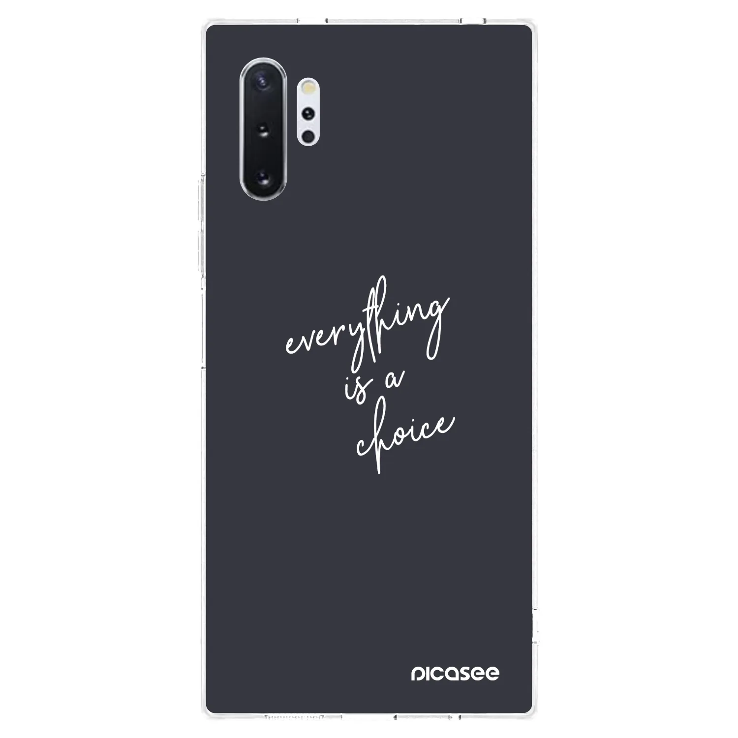 Picasee silikonowe przeźroczyste etui na Samsung Galaxy Note 10+ N975F - Everything is a choice