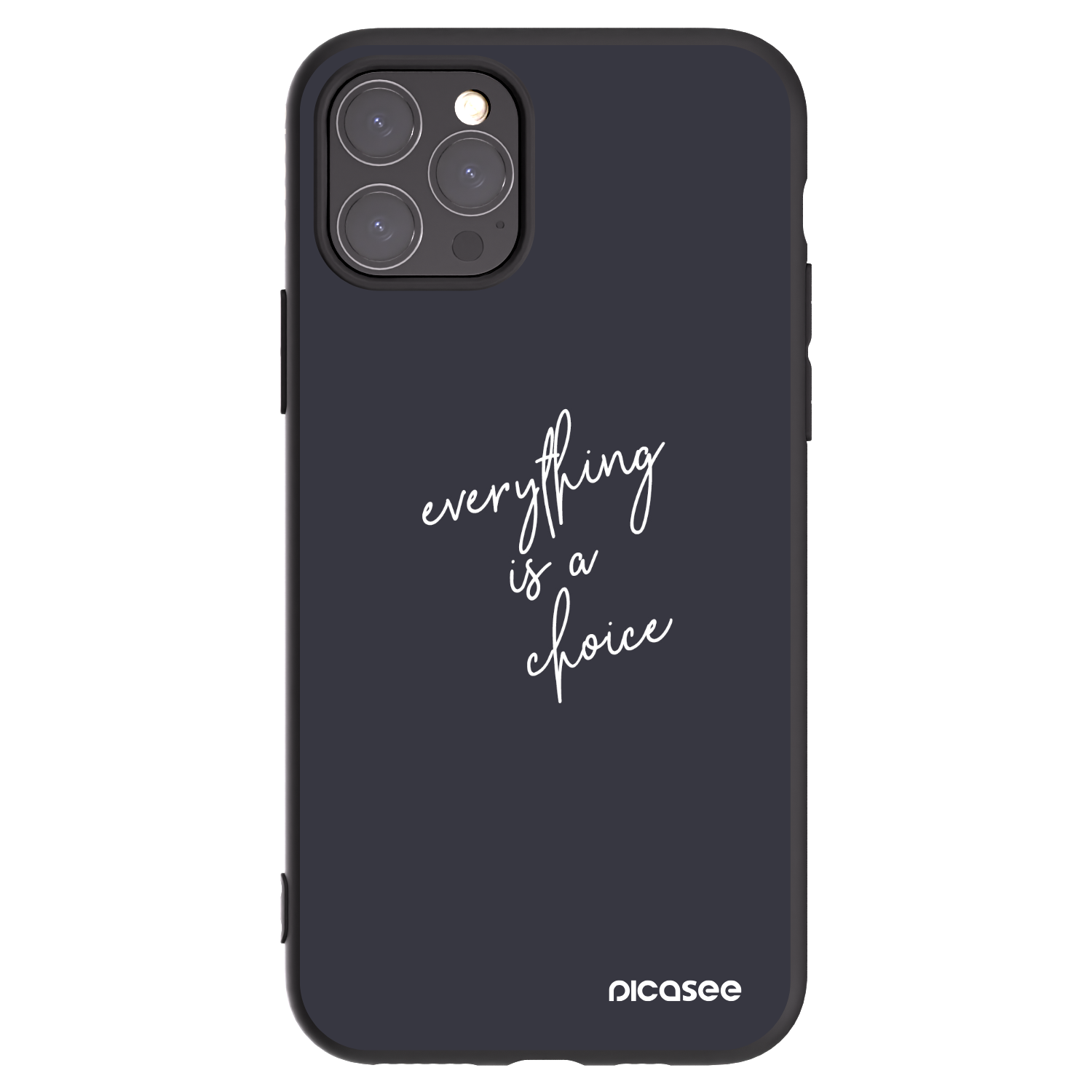 Picasee silikonowe czarne etui na Apple iPhone 11 Pro - Everything is a choice