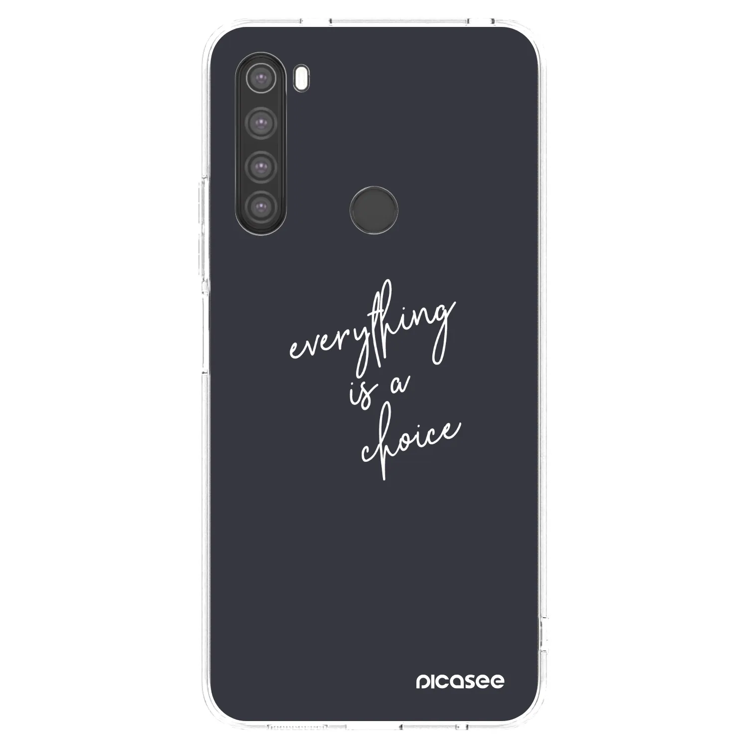 Picasee silikonowe przeźroczyste etui na Xiaomi Redmi Note 8 - Everything is a choice