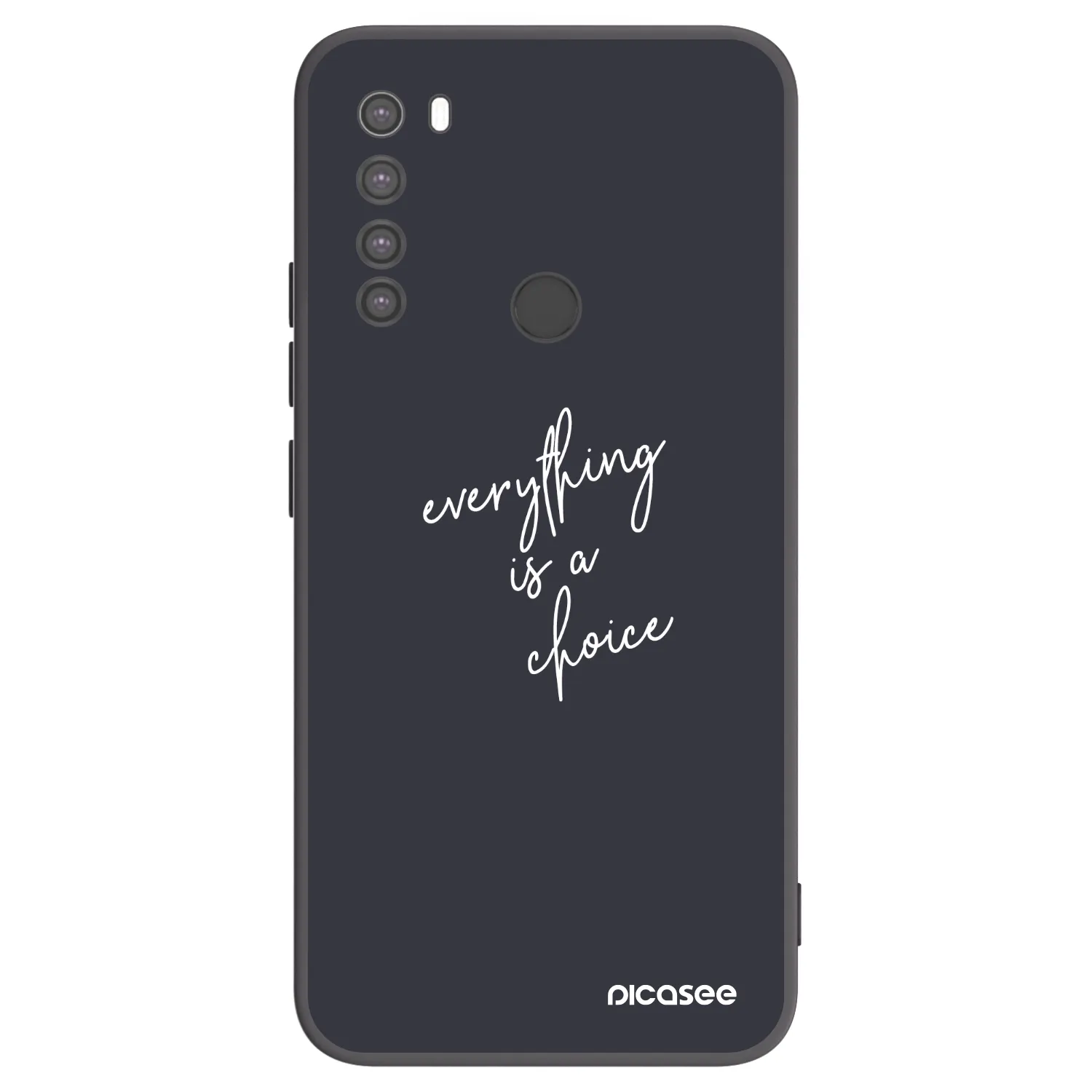 Picasee silikonowe czarne etui na Xiaomi Redmi Note 8 - Everything is a choice