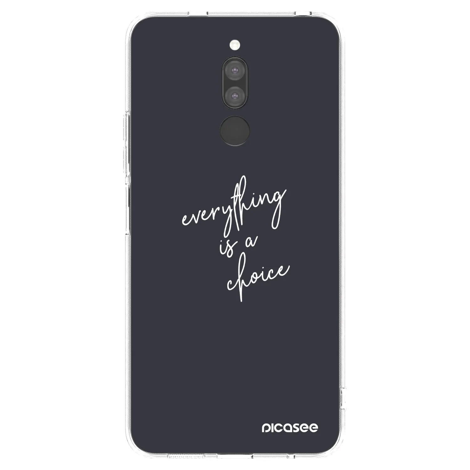 Picasee silikonowe przeźroczyste etui na Xiaomi Redmi 8 - Everything is a choice