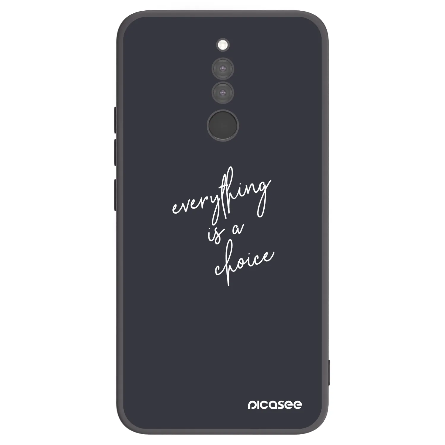 Picasee silikonowe czarne etui na Xiaomi Redmi 8 - Everything is a choice