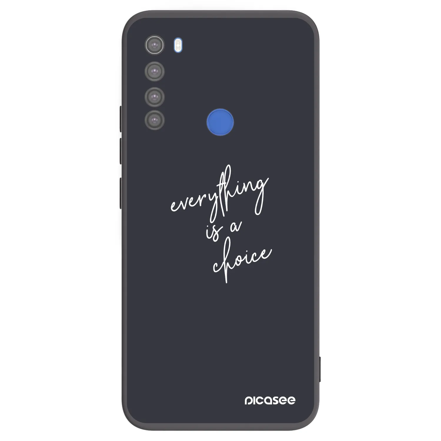 Picasee silikonowe czarne etui na Xiaomi Redmi Note 8T - Everything is a choice