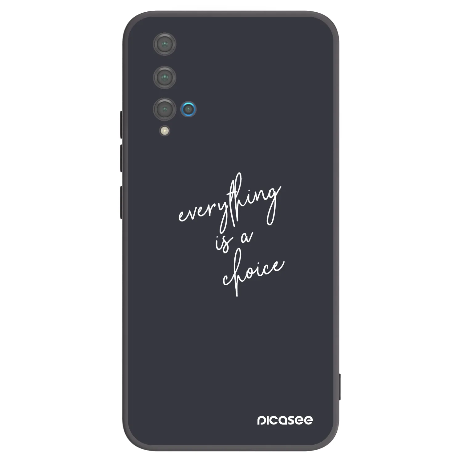 Picasee silikonowe czarne etui na Huawei Nova 5T - Everything is a choice