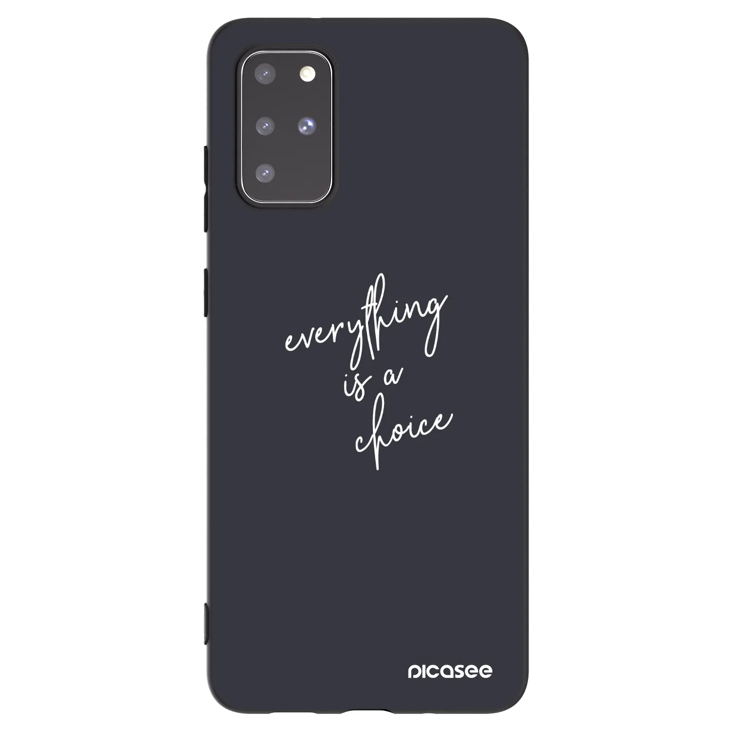 Picasee silikonowe czarne etui na Samsung Galaxy S20+ G985F - Everything is a choice