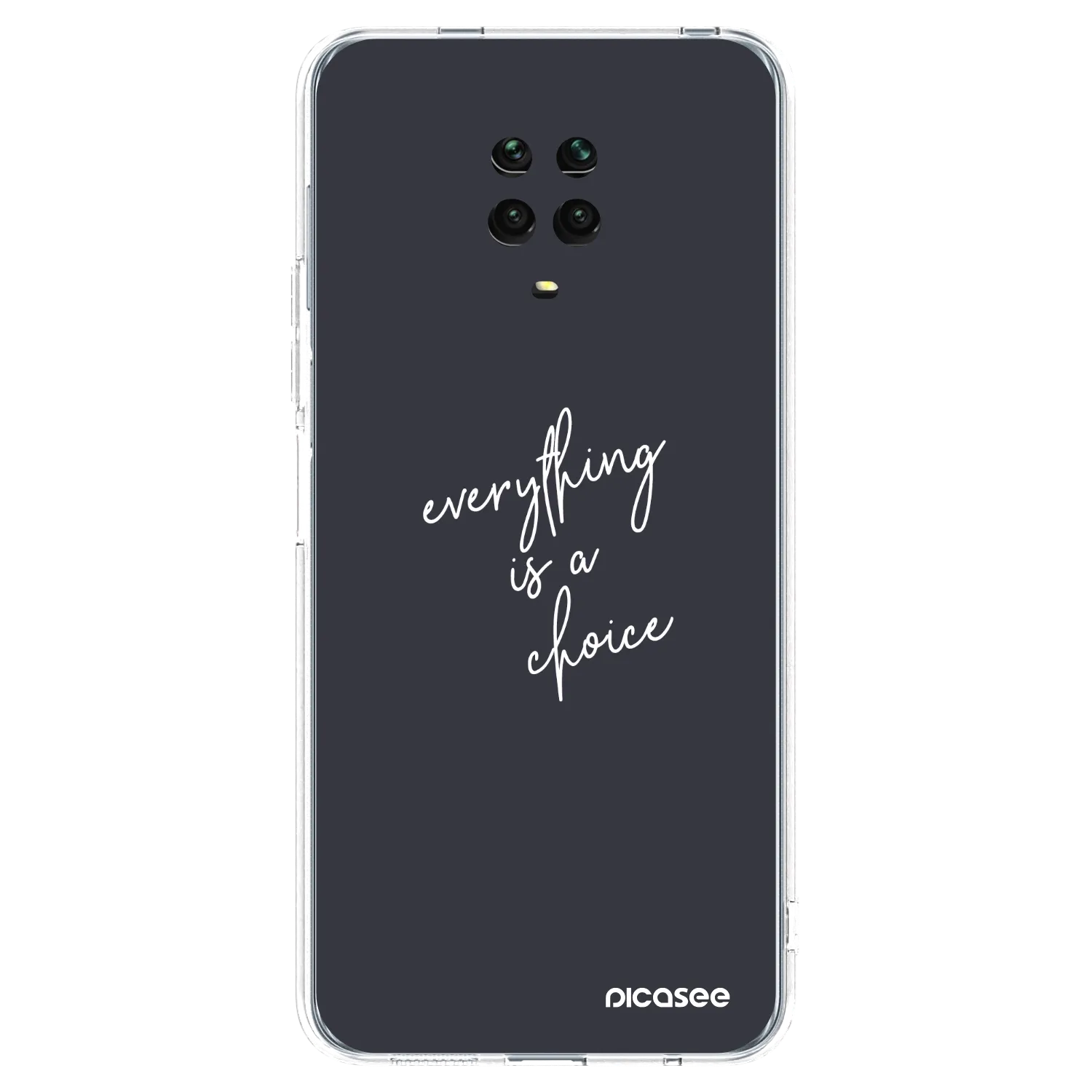 Picasee silikonowe przeźroczyste etui na Xiaomi Redmi Note 9S - Everything is a choice
