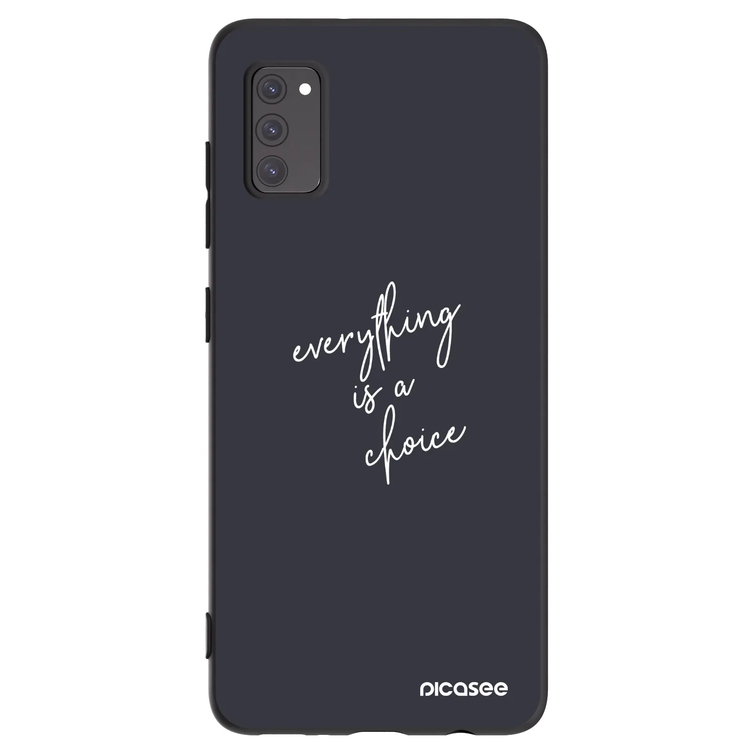Picasee silikonowe czarne etui na Samsung Galaxy A41 A415F - Everything is a choice