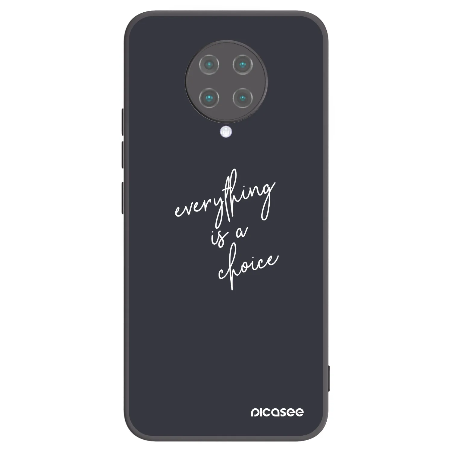 Picasee silikonowe czarne etui na Xiaomi Poco F2 Pro - Everything is a choice