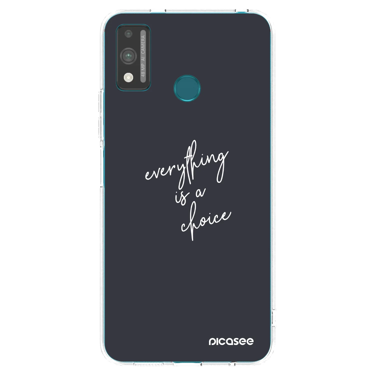 Picasee silikonowe przeźroczyste etui na Honor 9X Lite - Everything is a choice