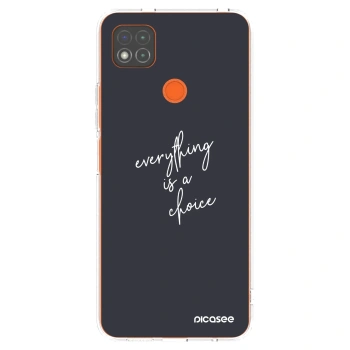 Picasee silikonowe przeźroczyste etui na Xiaomi Redmi 9C - Everything is a choice