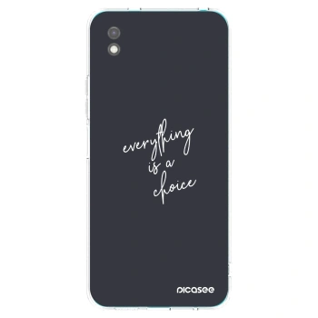 Picasee silikonowe czarne etui na Xiaomi Redmi 9A - Everything is a choice