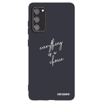 Picasee silikonowe czarne etui na Samsung Galaxy S20 FE - Everything is a choice
