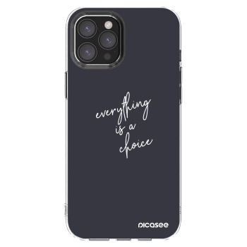 Picasee silikonowe przeźroczyste etui na Apple iPhone 12 Pro Max - Everything is a choice