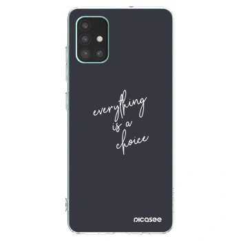 Picasee silikonowe przeźroczyste etui na Samsung Galaxy M51 M515F - Everything is a choice