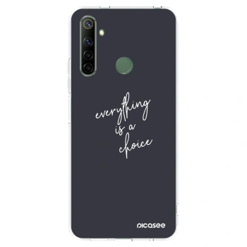Picasee silikonowe przeźroczyste etui na Realme 6i - Everything is a choice