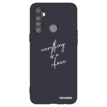 Picasee silikonowe czarne etui na Realme 5 - Everything is a choice