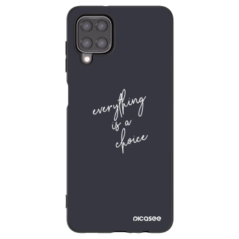 Picasee silikonowe czarne etui na Samsung Galaxy A12 A125F - Everything is a choice