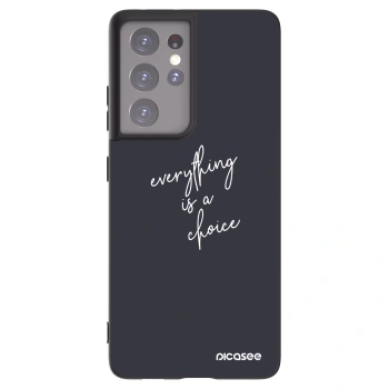 Picasee silikonowe czarne etui na Samsung Galaxy S21 Ultra 5G G998B - Everything is a choice