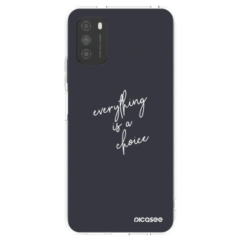 Picasee silikonowe przeźroczyste etui na Xiaomi Poco M3 - Everything is a choice