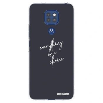 Picasee silikonowe przeźroczyste etui na Motorola Moto G9 Play - Everything is a choice