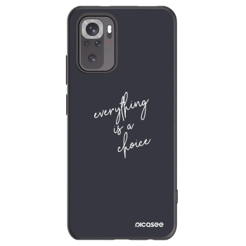 Picasee silikonowe czarne etui na Xiaomi Redmi Note 10 - Everything is a choice