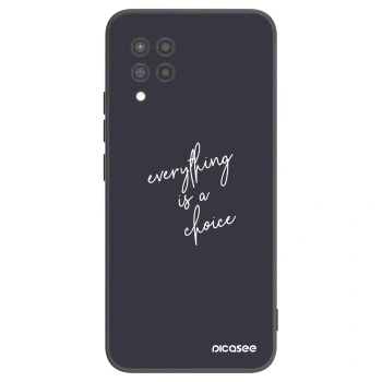 Picasee silikonowe czarne etui na Samsung Galaxy A42 A426B - Everything is a choice