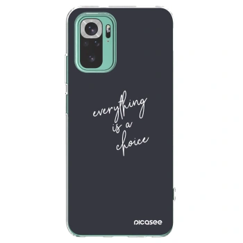 Picasee silikonowe przeźroczyste etui na Xiaomi Redmi Note 10 Pro - Everything is a choice