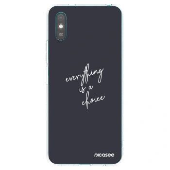 Picasee silikonowe przeźroczyste etui na Xiaomi Redmi 9AT - Everything is a choice