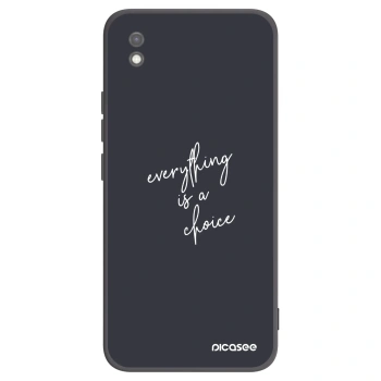 Picasee silikonowe czarne etui na Xiaomi Redmi 9AT - Everything is a choice