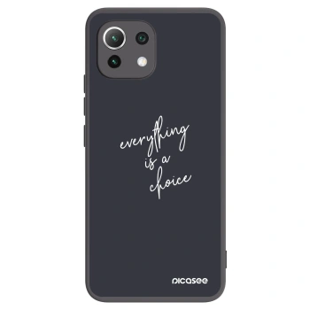 Picasee silikonowe czarne etui na Xiaomi Mi 11 Lite - Everything is a choice