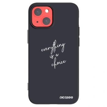 Picasee silikonowe czarne etui na Apple iPhone 13 mini - Everything is a choice