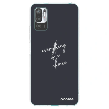 Picasee silikonowe przeźroczyste etui na Xiaomi Redmi Note 10 5G - Everything is a choice