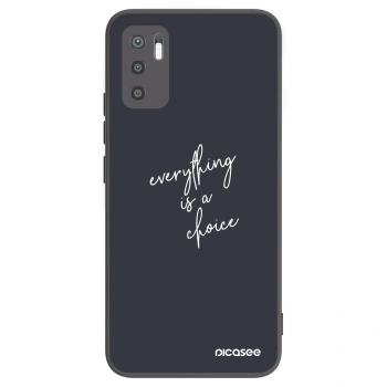 Picasee silikonowe czarne etui na Xiaomi Redmi Note 10 5G - Everything is a choice