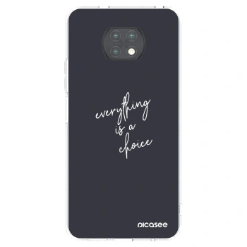 Picasee silikonowe przeźroczyste etui na Xiaomi Redmi Note 9T - Everything is a choice