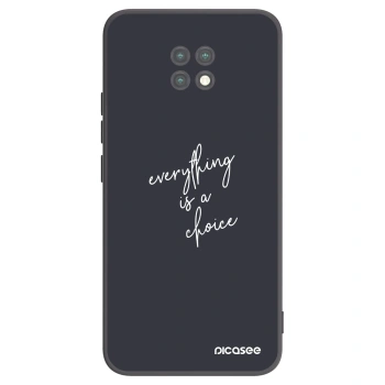 Picasee silikonowe czarne etui na Xiaomi Redmi Note 9T - Everything is a choice
