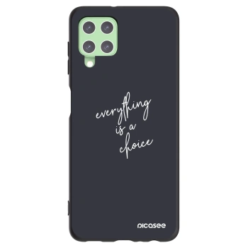 Picasee silikonowe czarne etui na Samsung Galaxy A22 A225F 4G - Everything is a choice